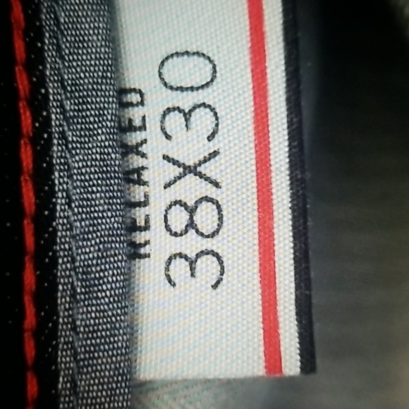 👖TOMMY HILFIGER RELAXED FIT 38X30 DARK BLUE DENIM JEANS👖 - Picture 7 of 12